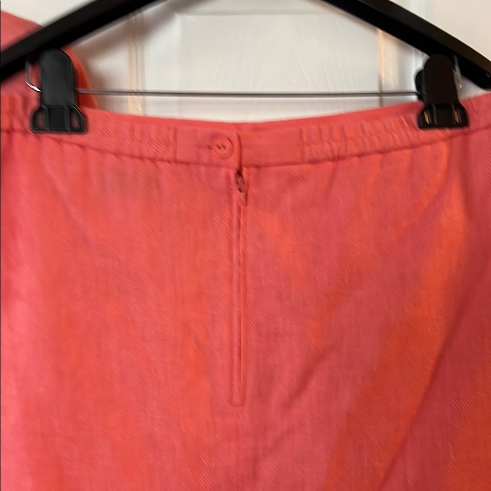 Coral colored 2 piece skirt and matching top. - Picture 7 of 8